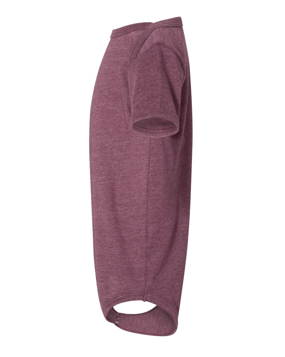 Left View of Heather Maroon Infant Jersey One Piece - 100B