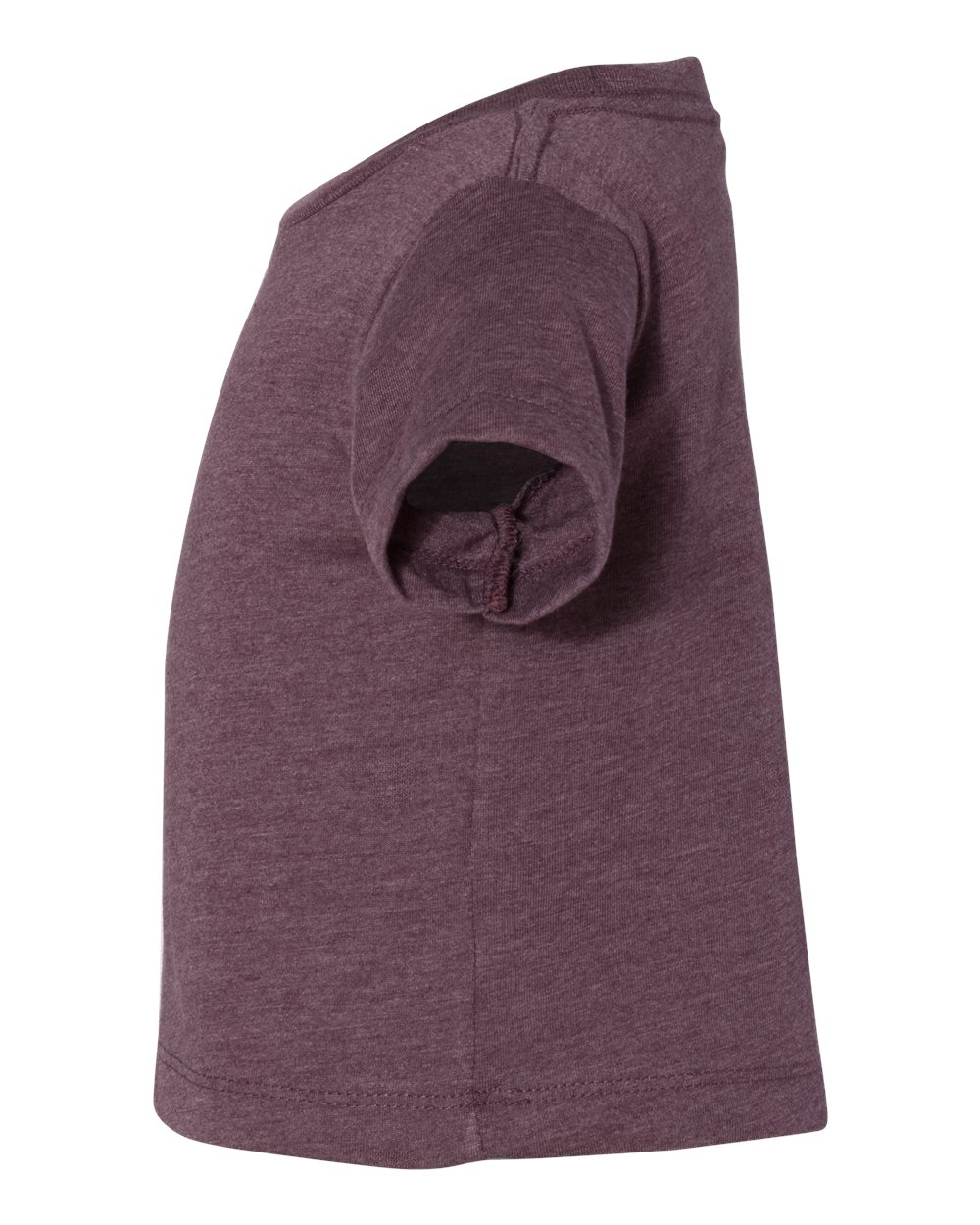 Left View of Heather Maroon Infant Jersey Tee - 3001B