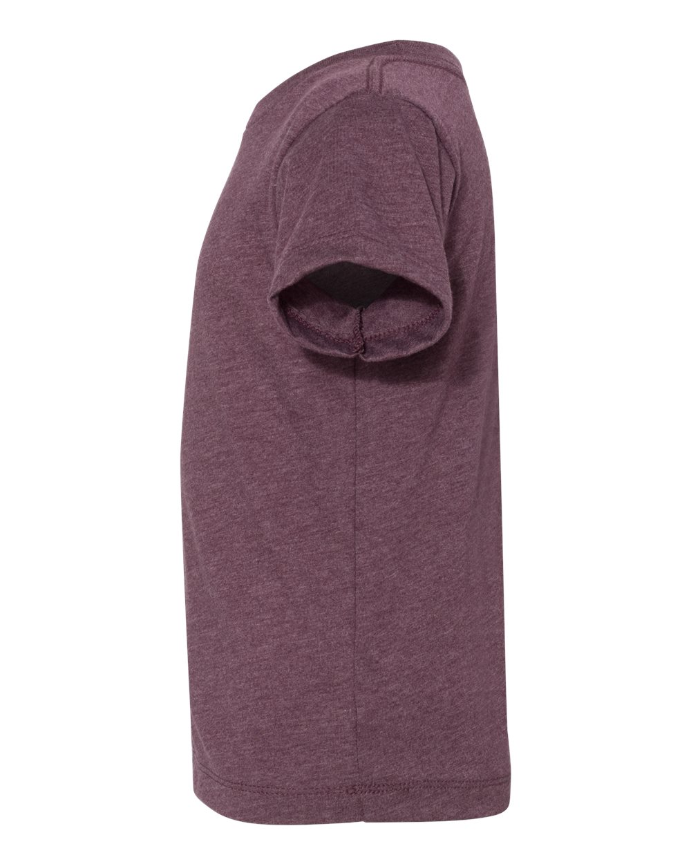 Left View of Heather Maroon Toddler Jersey Tee - 3001T