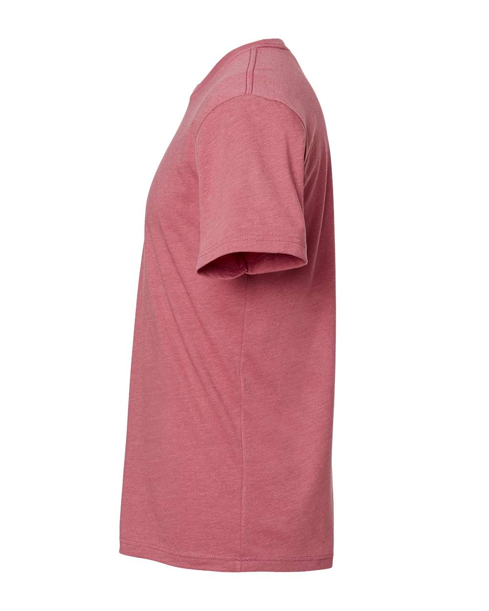 Left View of Heather Mauve CVC T-Shirt - 6210