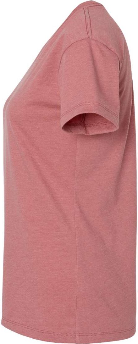 Left View of Heather Mauve Women's CVC Relaxed T-Shirt - 6600