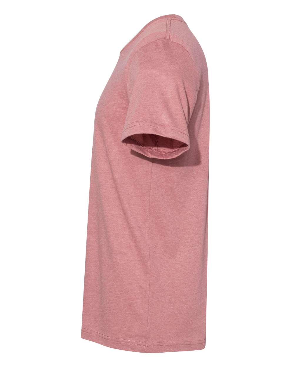 Left View of Heather Mauve Youth CVC Jersey Tee - 3001YCVC