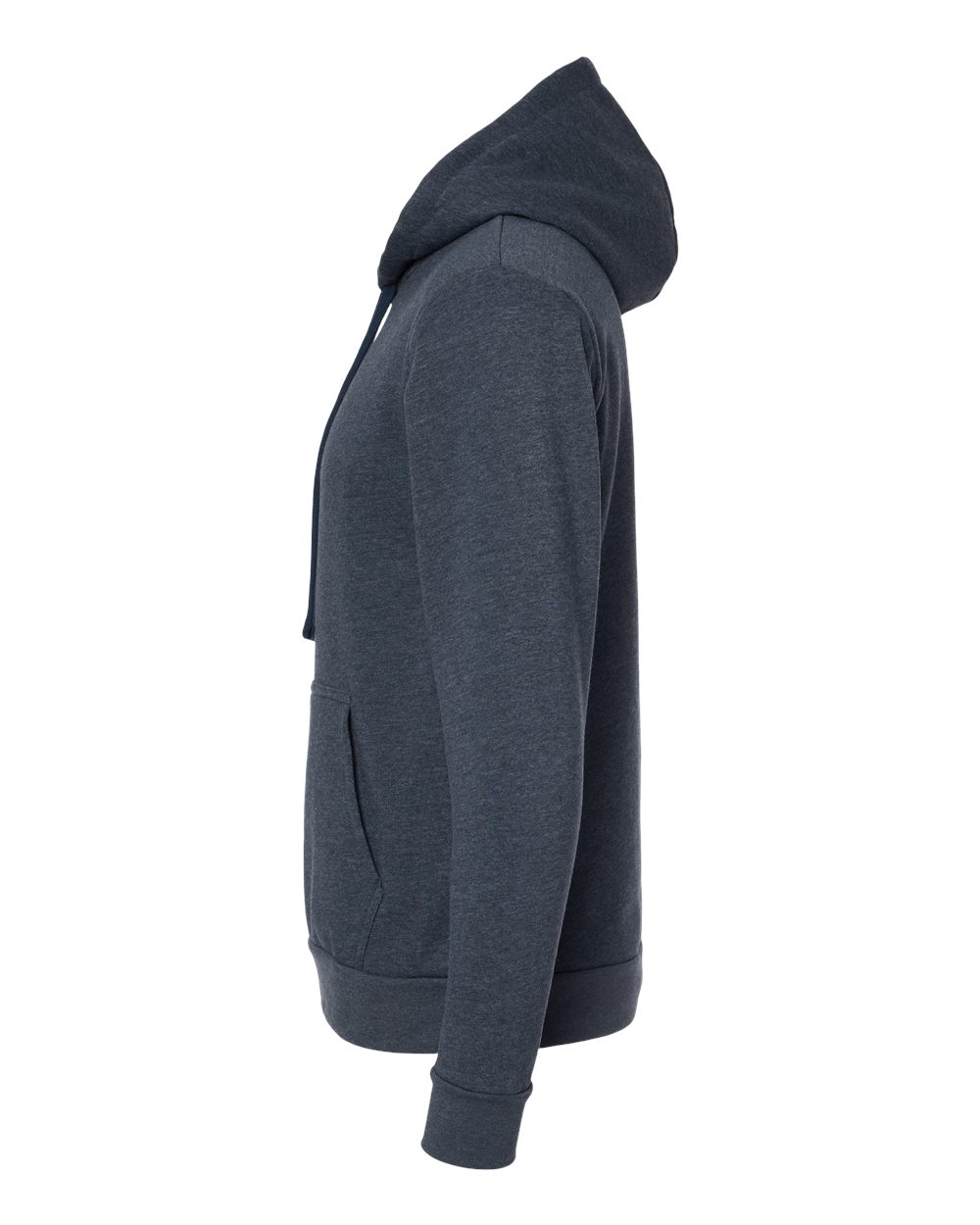 Left View of Heather Midnight Navy Malibu Hoodie - 9302