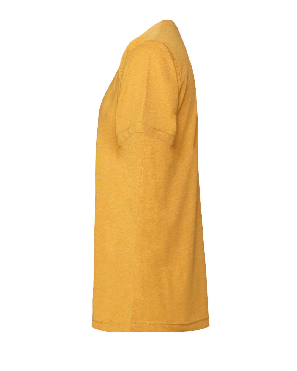 Left View of Heather Mustard CVC Jersey Tee - 3001CVC
