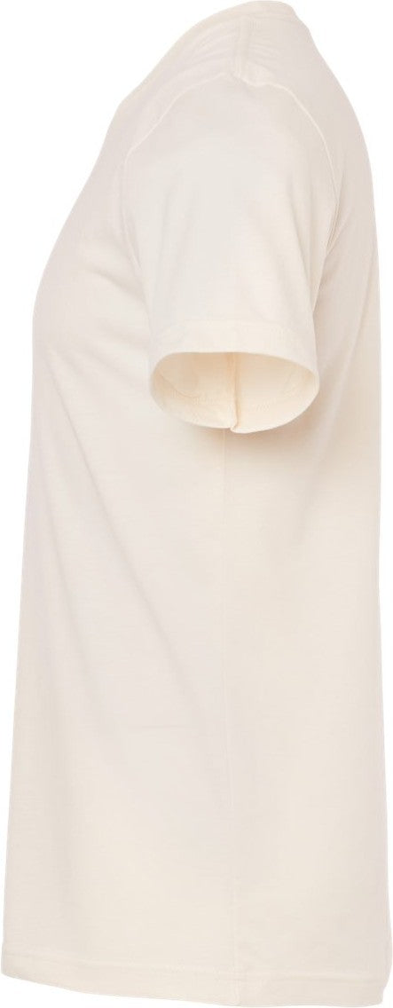 Left View of Heather Natural CVC Jersey Tee - 3001CVC