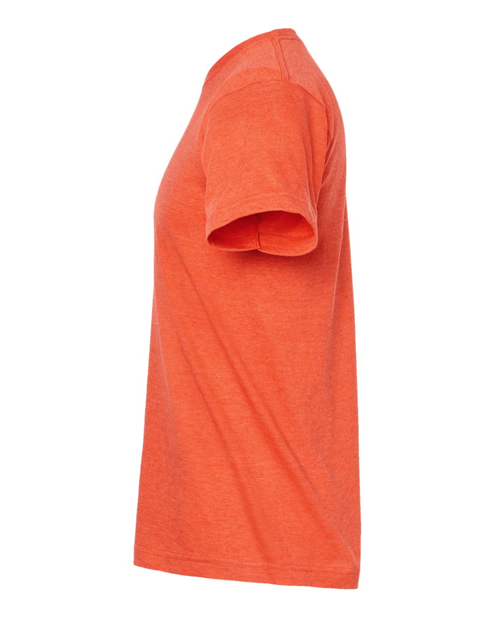 Left View of Heather Orange Fine Jersey T-Shirt - 202