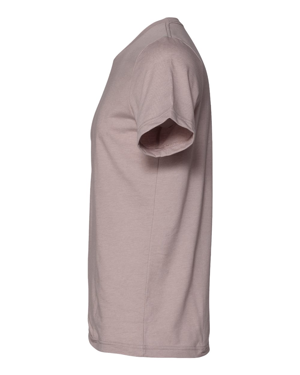 Left View of Heather Pink Gravel CVC Jersey Tee - 3001CVC