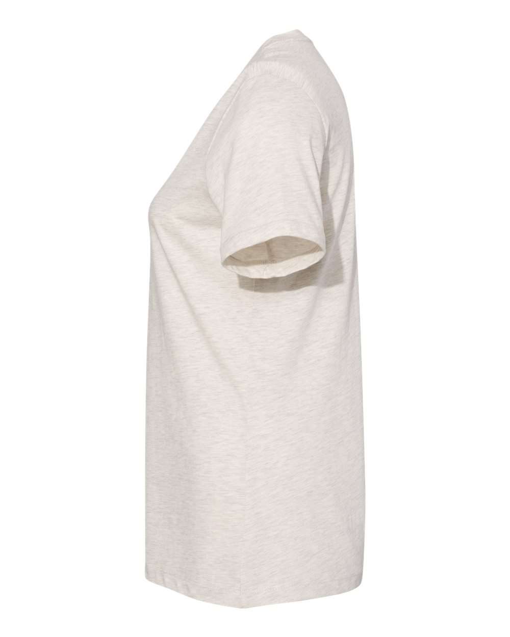 Left View of Heather Prism Natural Women’s Relaxed Fit Heather CVC Tee - 6400CVC