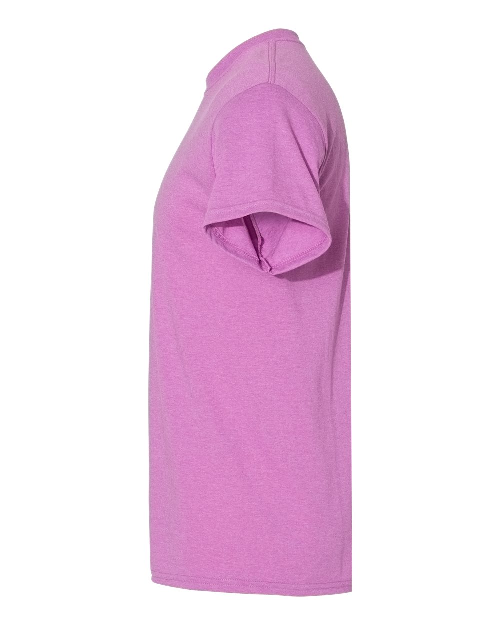 Left View of Heather Radiant Orchid Heavy Cotton™ T-Shirt - 5000