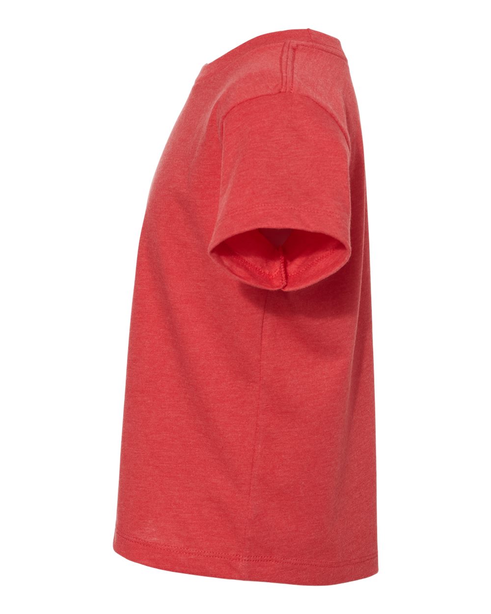 Left View of Heather Red Toddler Jersey Tee - 3001T