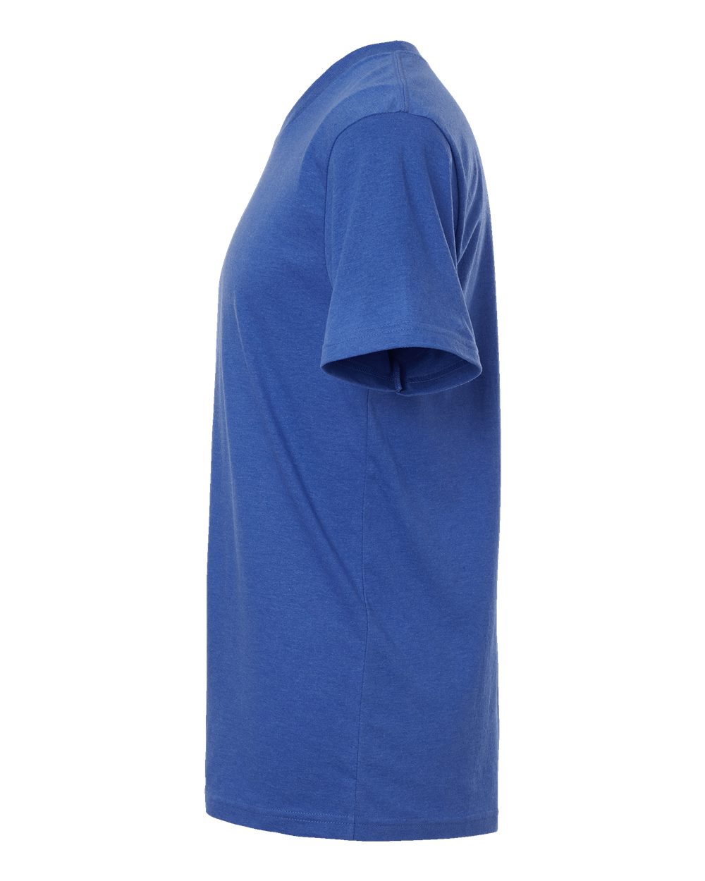 Left View of Heather Royal Blue CVC Tee - 2001CVC