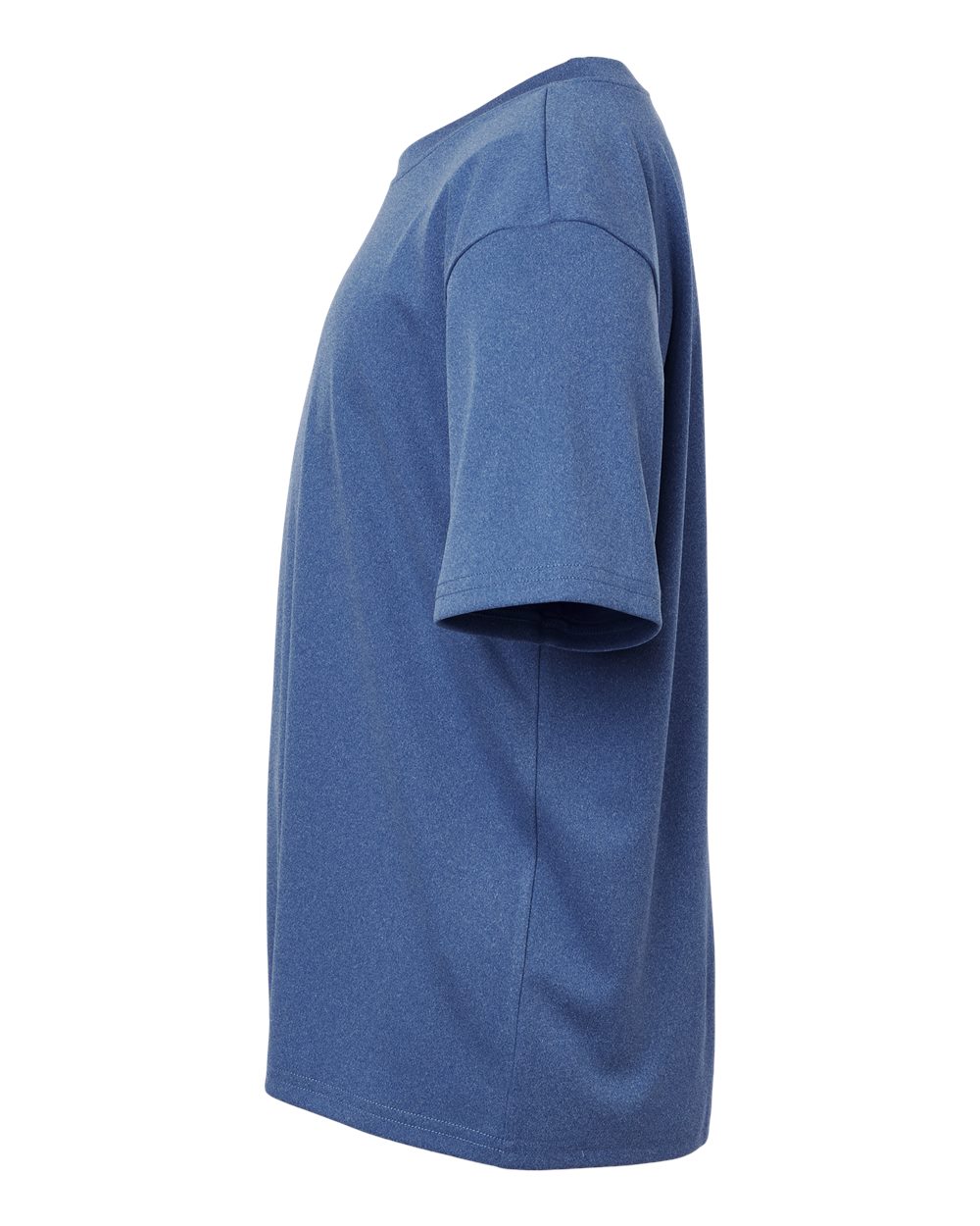 Left View of Heather Royal Pro-Lock Youth Performance T-Shirt - 48000Y