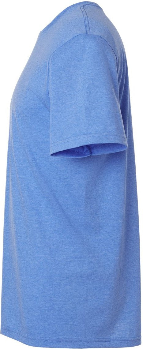 Left View of Heather Royal Softstyle® T-Shirt - 64000