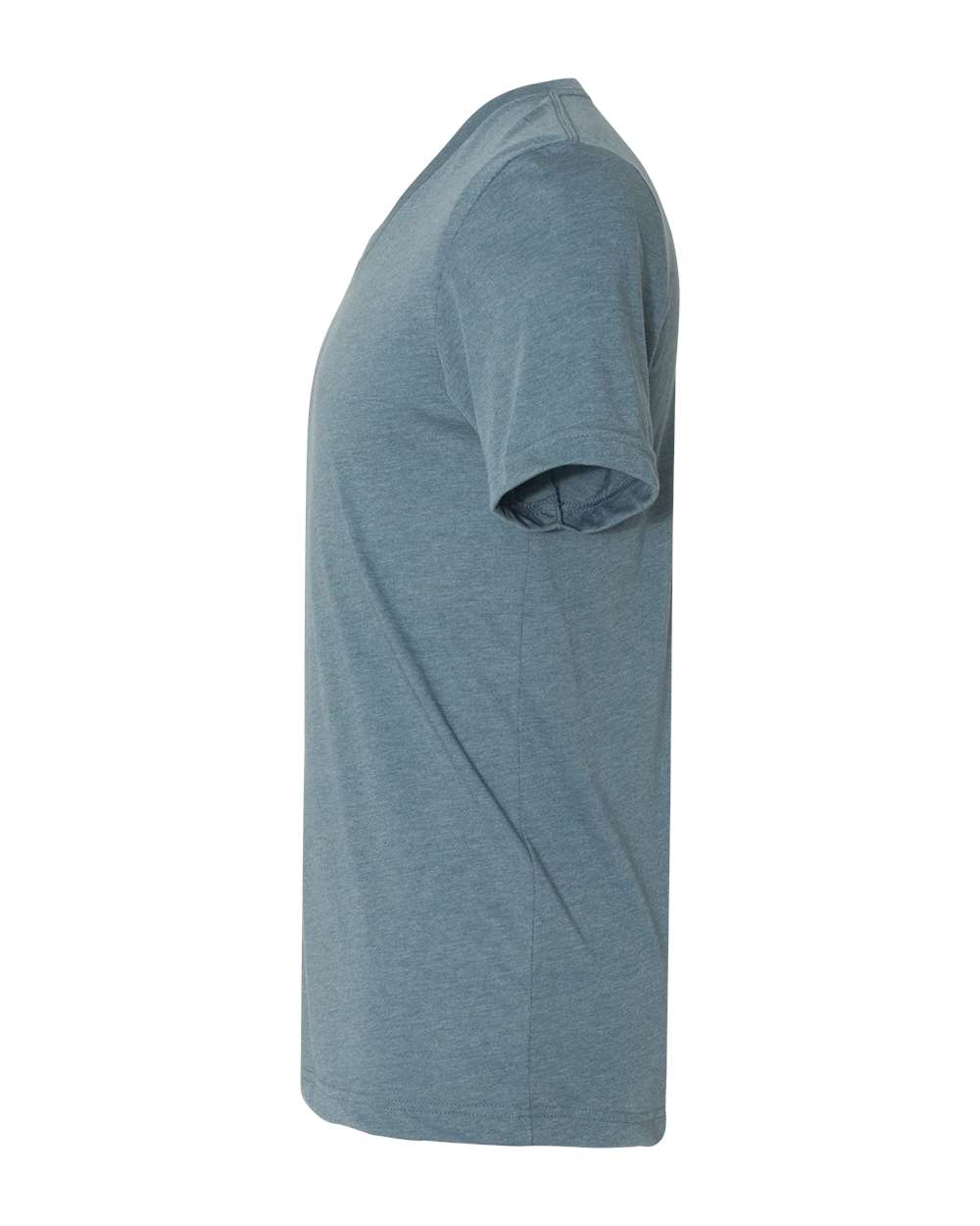 Left View of Heather Slate Heather CVC V-Neck Tee - 3005CVC