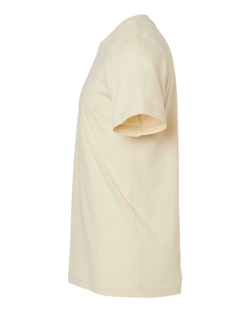 Left View of Heather Soft Cream CVC Jersey Tee - 3001CVC