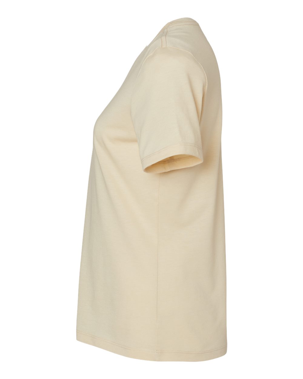 Left View of Heather Soft Cream Women’s Relaxed Fit Heather CVC Tee - 6400CVC