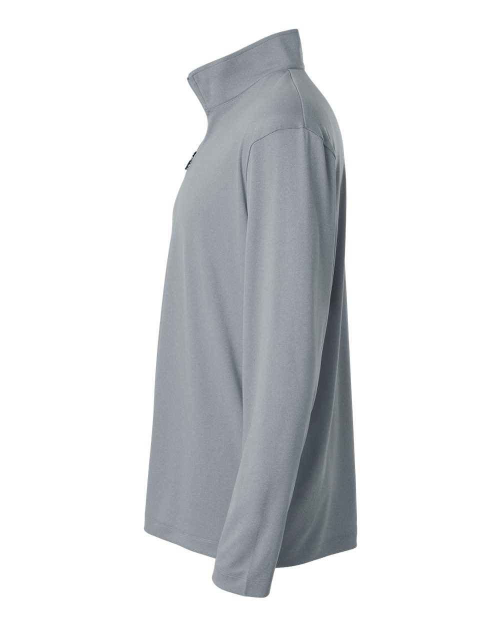 Left View of Heather Steel Pro-Lock Performance Quarter-Zip Pullover - 41870