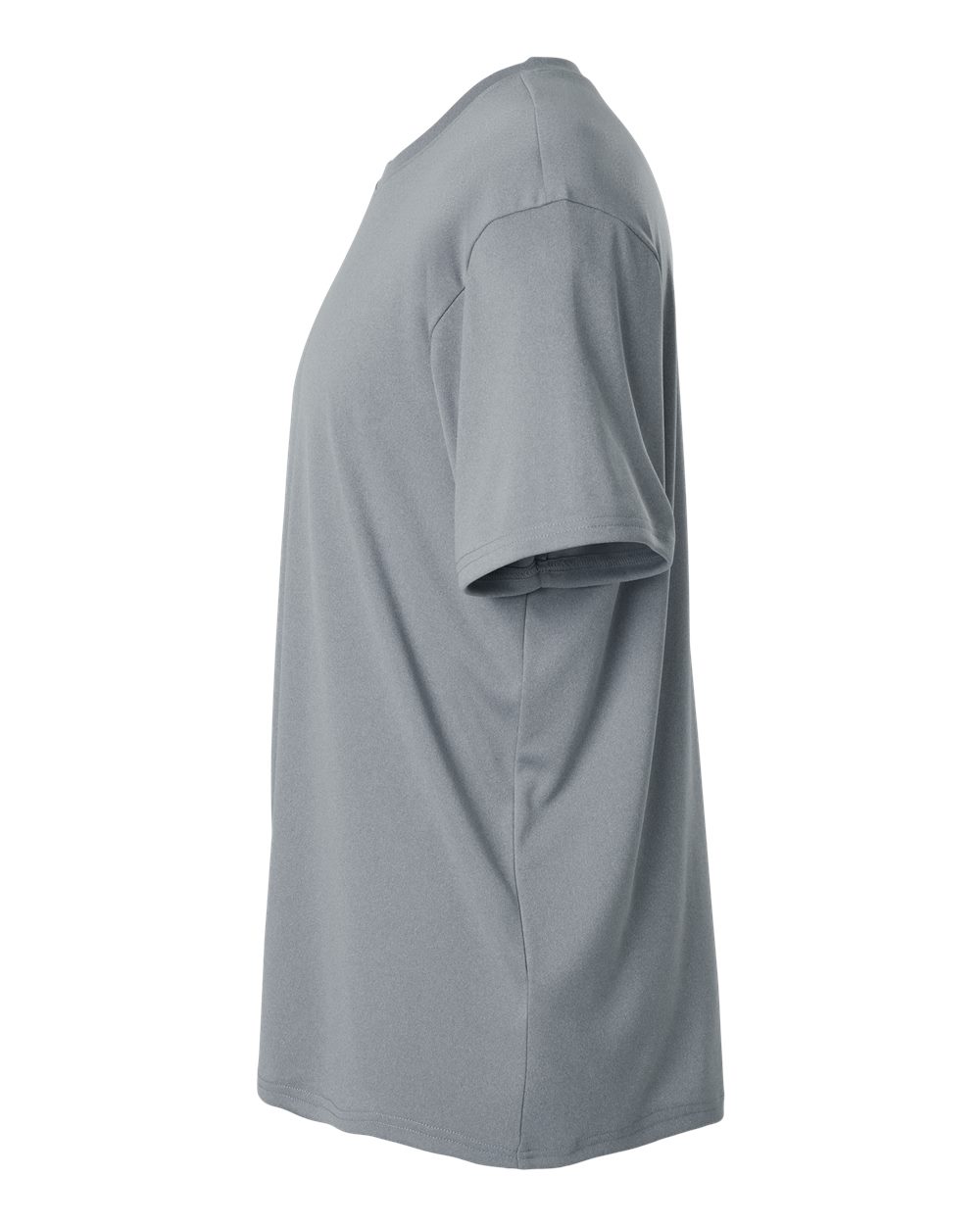 Left View of Heather Steel Pro-Lock Performance T-Shirt - 48000
