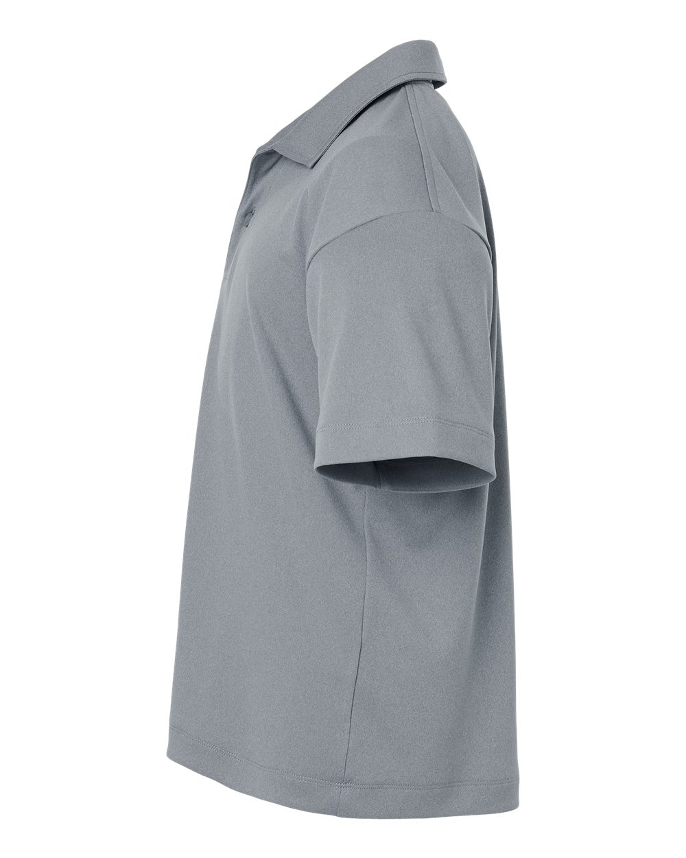 Left View of Heather Steel Pro-Lock Youth Performance Polo - 41800Y