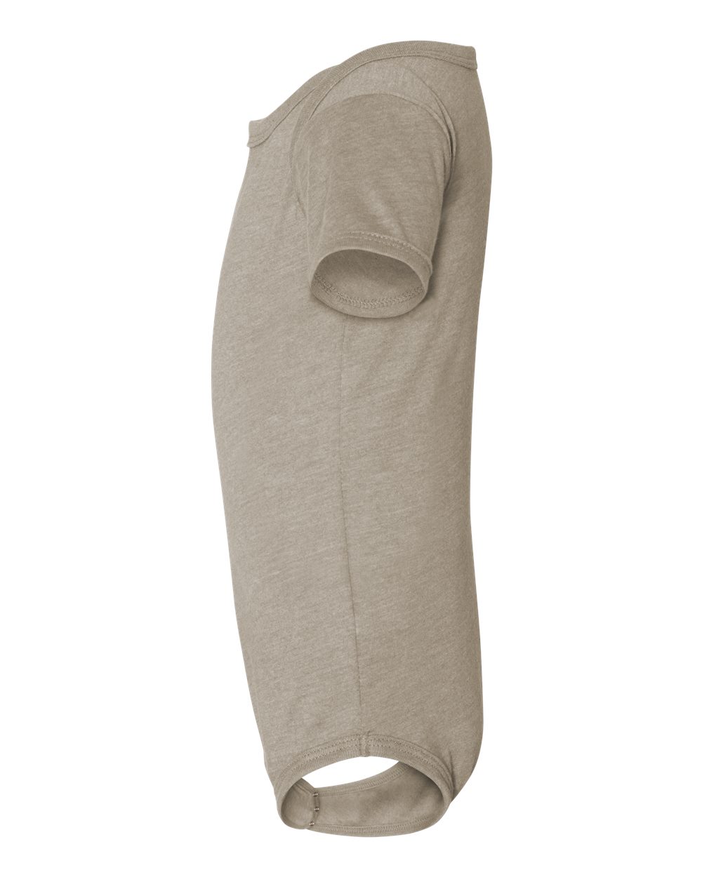 Left View of Heather Stone Infant Jersey One Piece - 100B