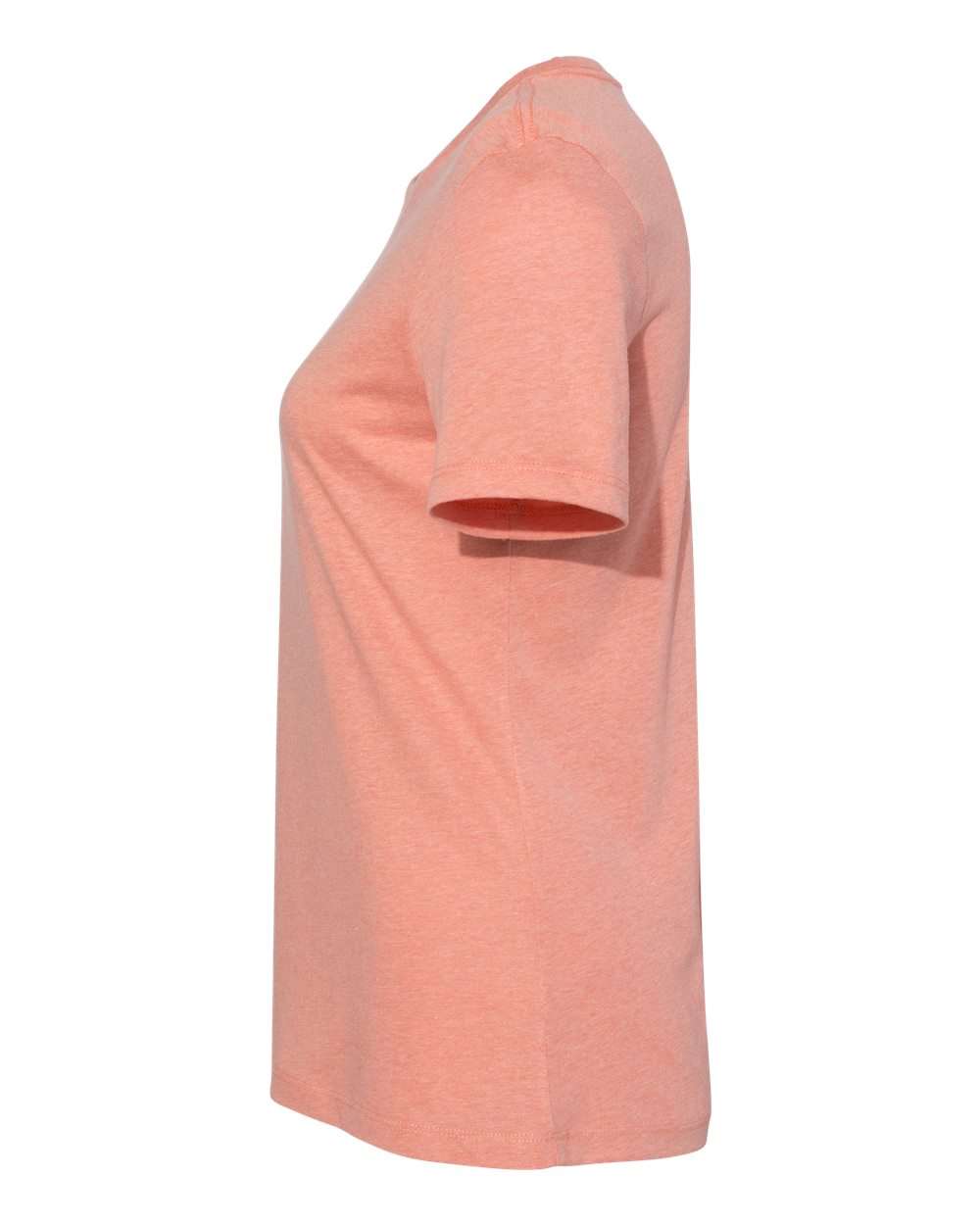 Left View of Heather Sunset Women’s Relaxed Fit Heather CVC Tee - 6400CVC