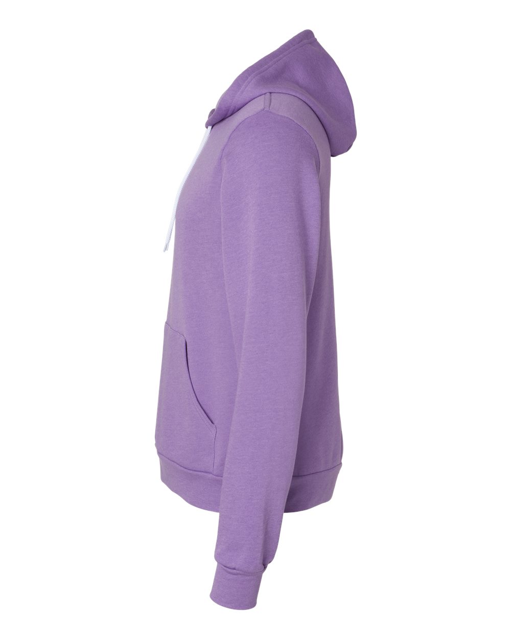 Left View of Heather Team Purple Sponge Fleece Hoodie - 3719