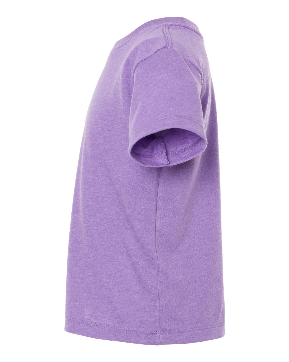 Left View of Heather Team Purple Toddler Jersey Tee - 3001T