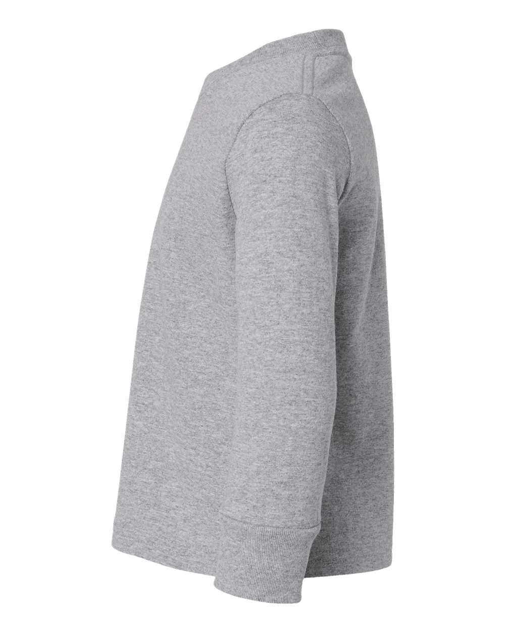 Left View of Heather Toddler Cotton Jersey Long Sleeve Tee - 3311