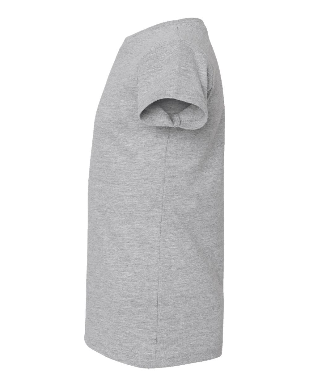 Left View of Heather Toddler Girls Fine Jersey Tee - 3316