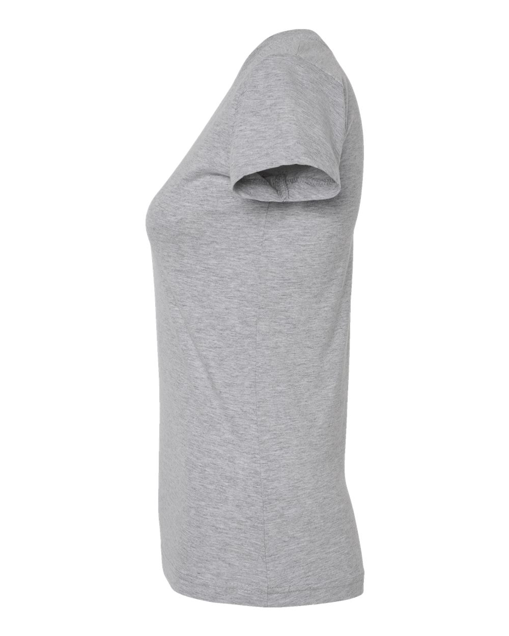 Left View of Heather Women's Fitted Fine Jersey Tee - 3616