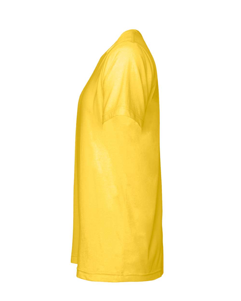 Left View of Heather Yellow CVC Jersey Tee - 3001CVC