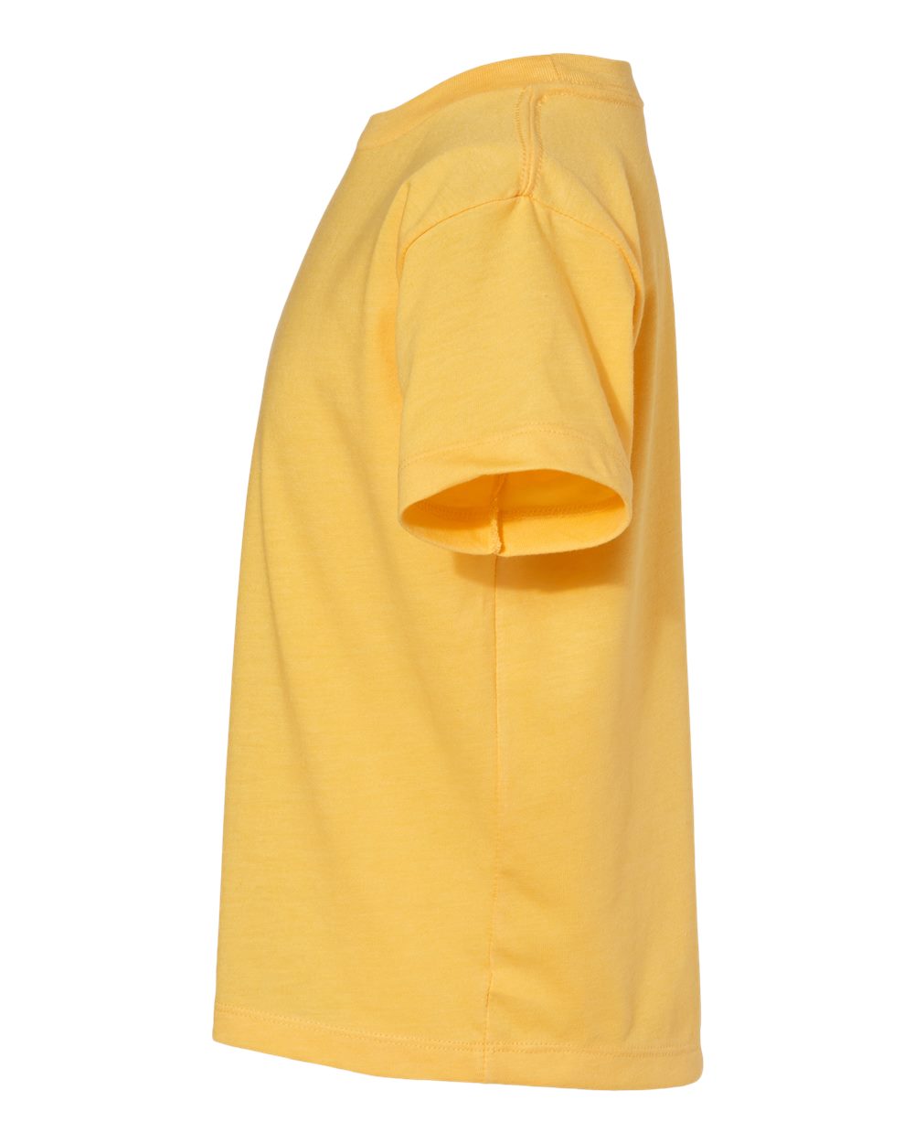 Left View of Heather Yellow Gold Toddler Jersey Tee - 3001T