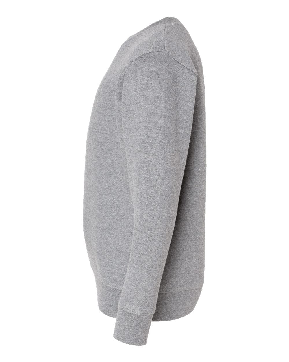 Left View of Heather Youth Elevated Fleece Crewneck Sweatshirt - 2225