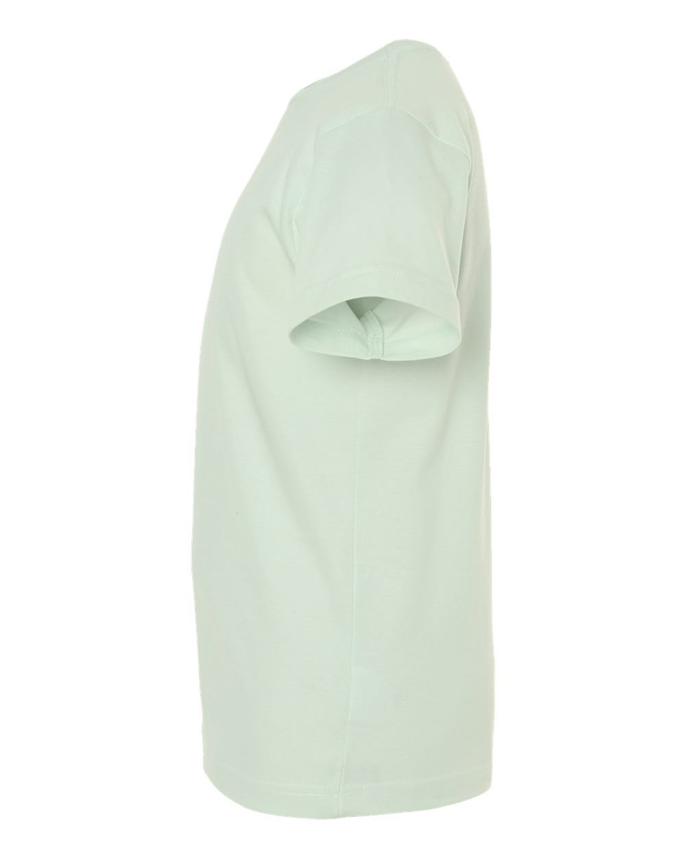 Left View of Honeydew Youth Fine Jersey Tee - 6101