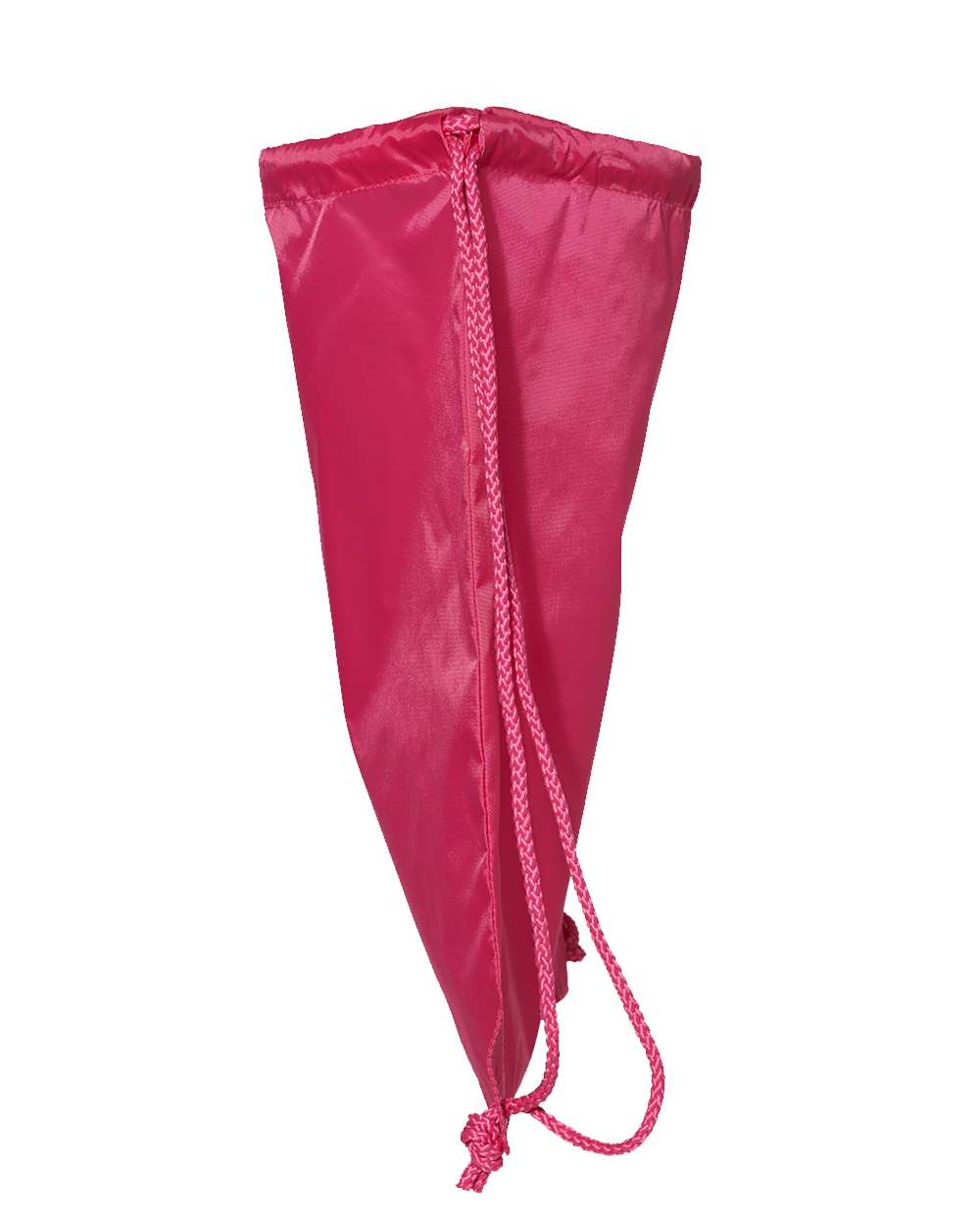 Left View of Hot Pink Large Drawstring Pack with DUROcord - 8882