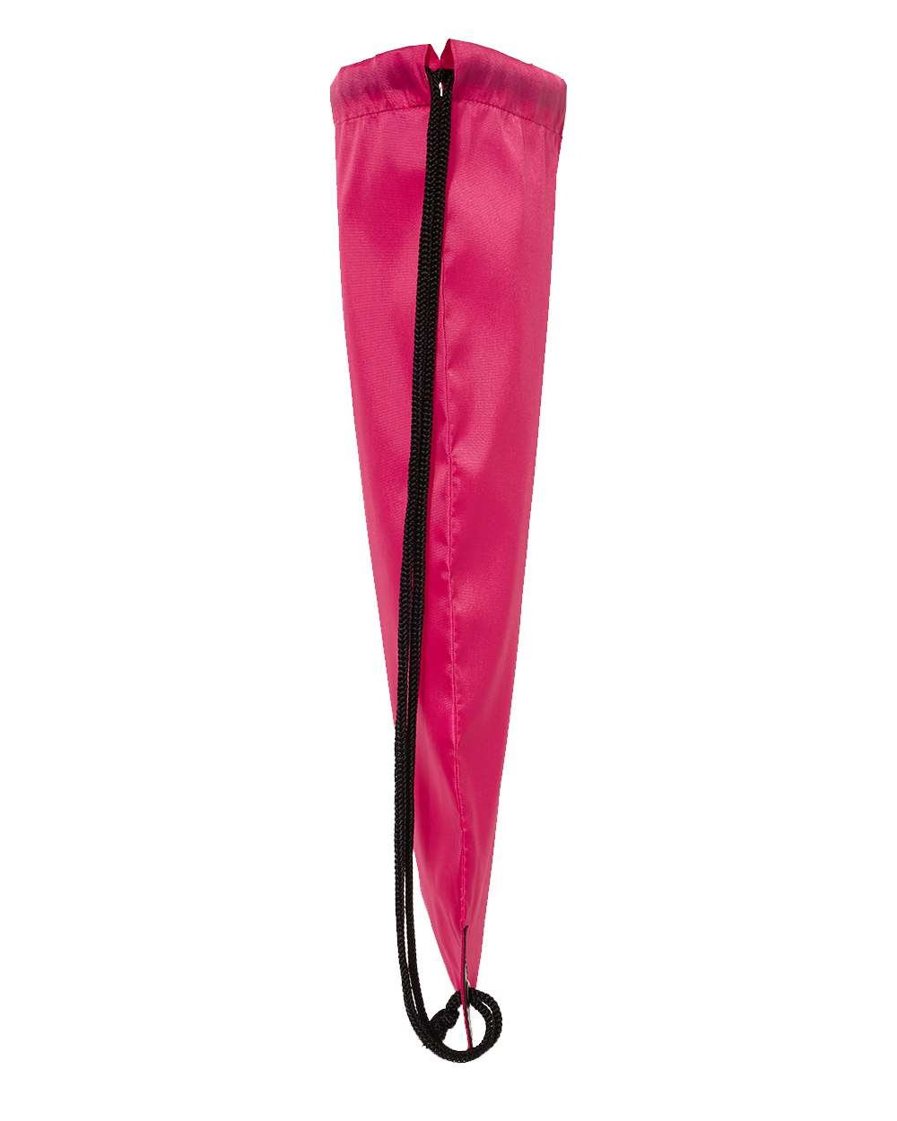 Left View of Hot Pink Value Drawstring Backpack - 8886