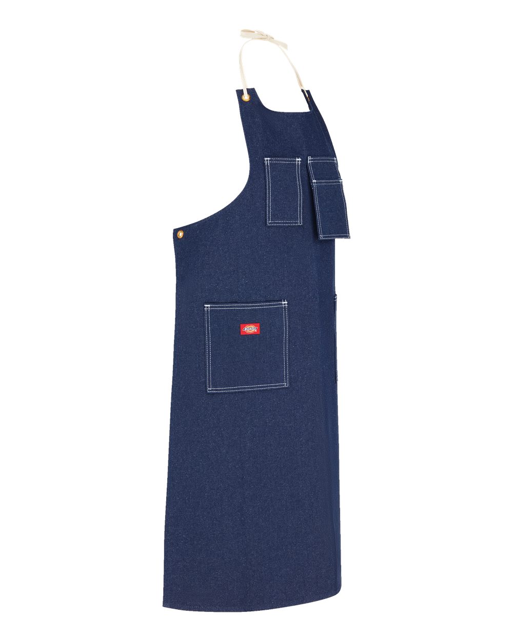 Left View of Indigo Blue Toolmaker's Apron - AC20