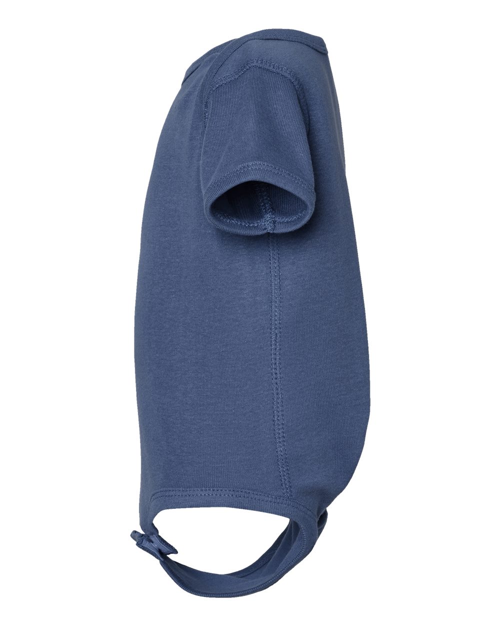 Left View of Indigo Infant Baby Rib Bodysuit - 4400