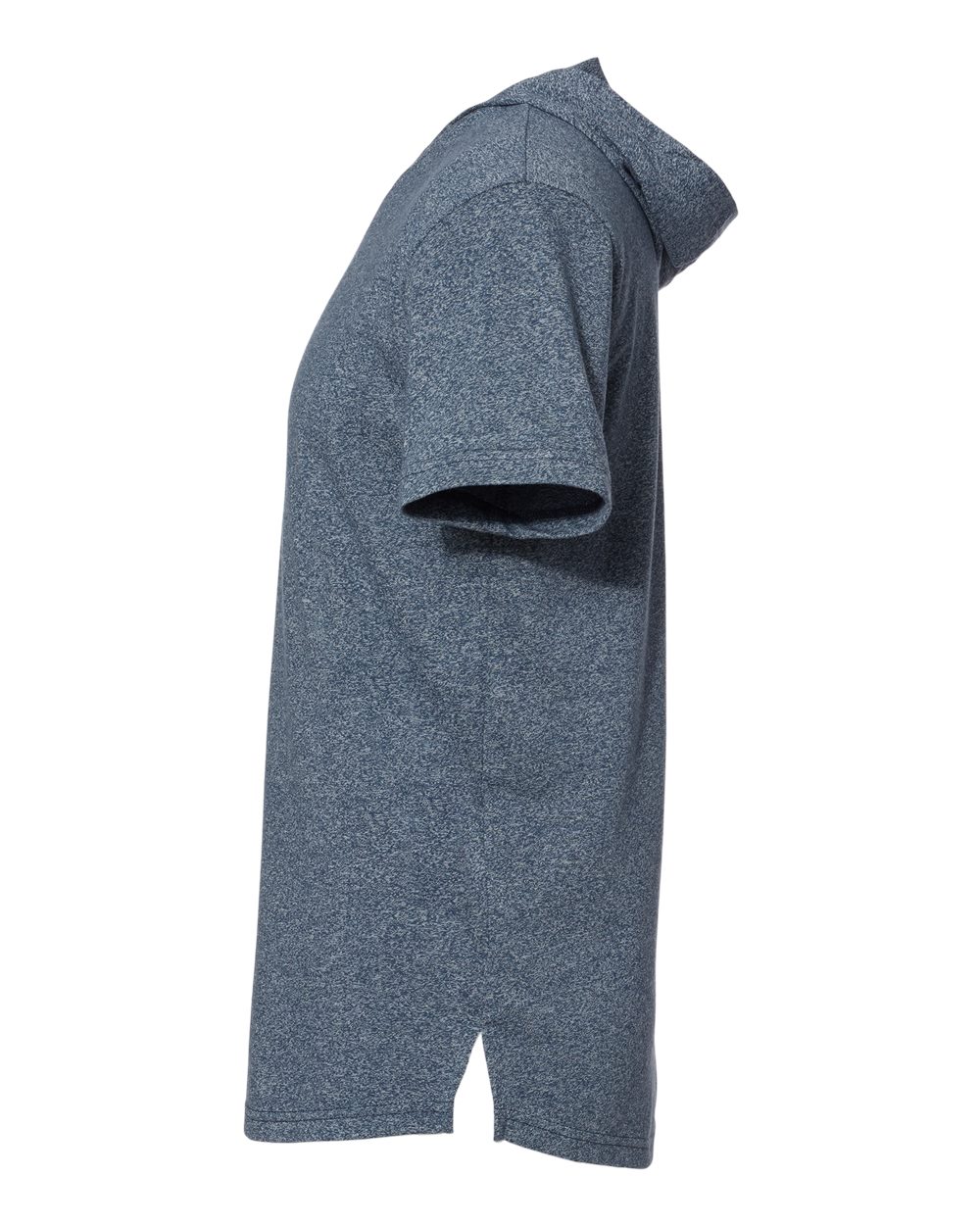 Left View of Indigo Mock Twist Hoodie T-Shirt - 2022