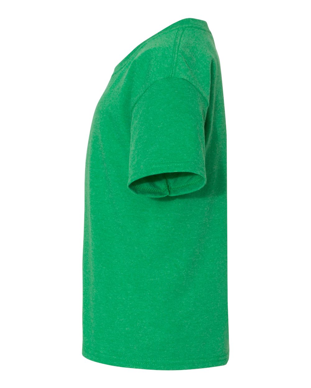 Left View of Irish Green Heather Dri-Power® Youth 50/50 T-Shirt - 29BR