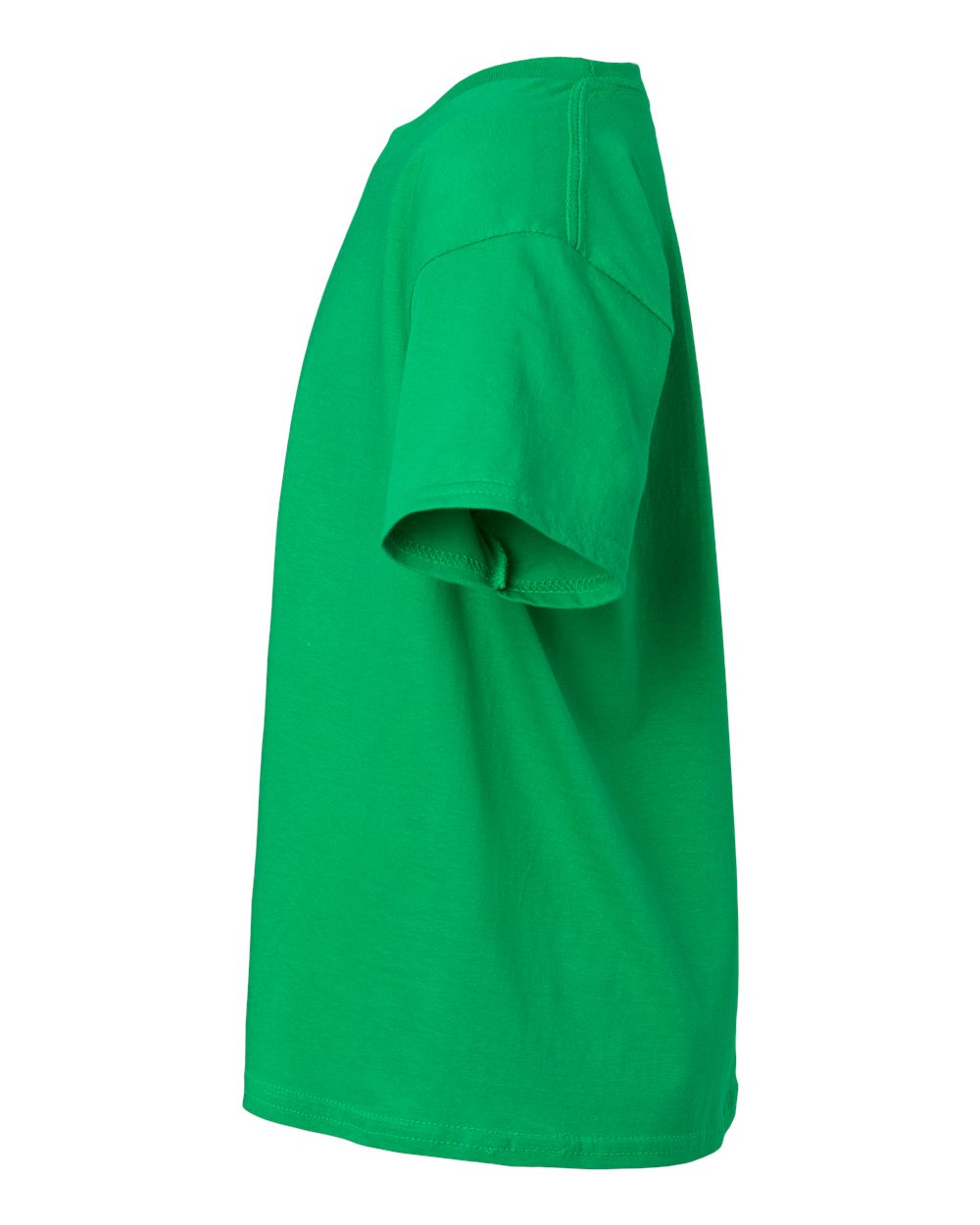 Left View of Irish Green Light Cotton Youth T-Shirt - 3000B