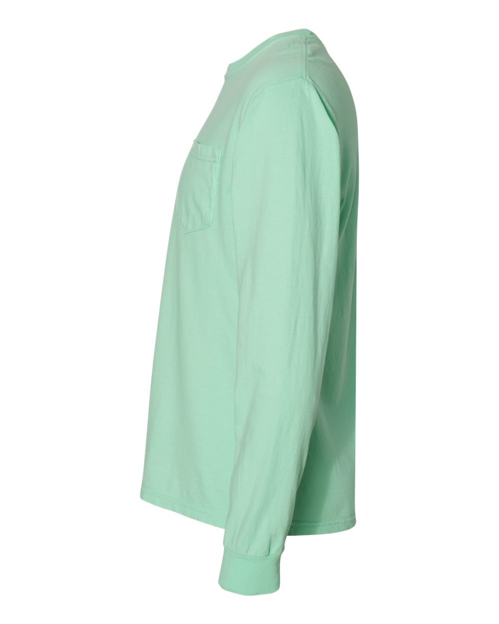 Left View of Island Reef Garment-Dyed Heavyweight Long Sleeve Pocket T-Shirt - 4410