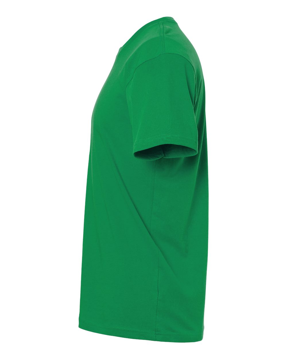 Left View of Kelly Green Cotton T-Shirt - 3600