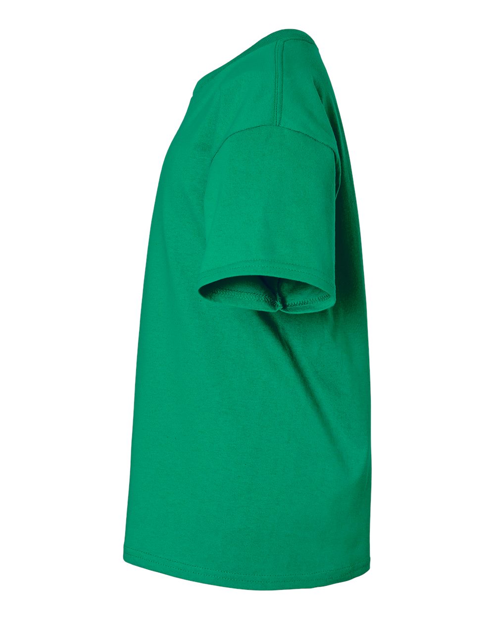 Left View of Kelly Green Ultra Cotton® Youth T-Shirt - 2000B