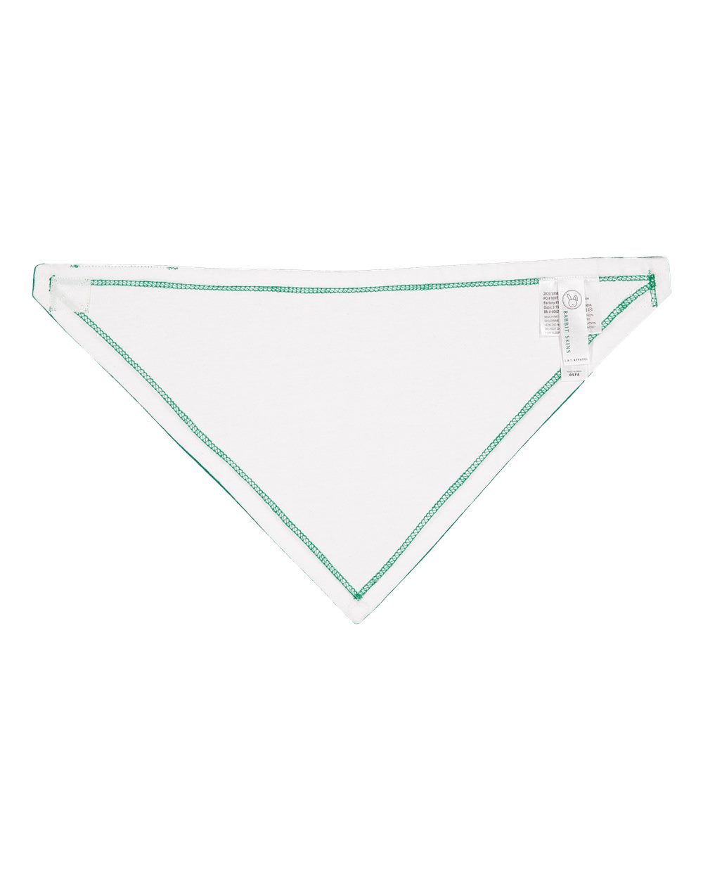 Left View of Kelly/ White Premium Jersey Bandana Bib - 1012
