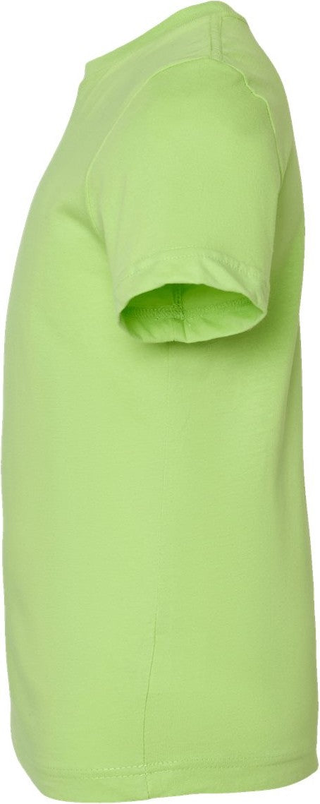 Left View of Key Lime Youth Fine Jersey Tee - 6101