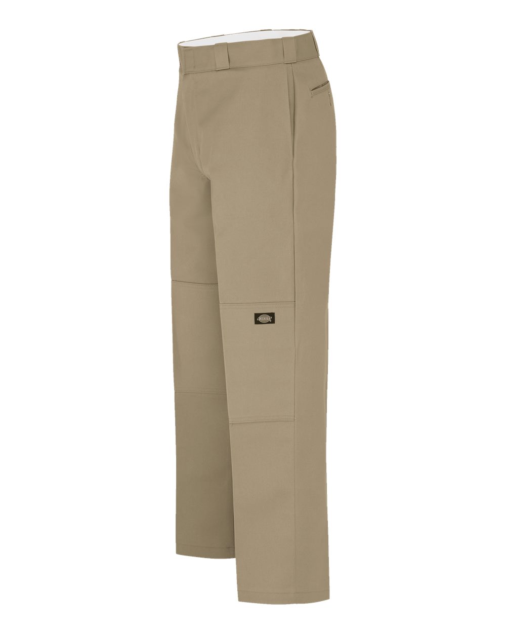 Left View of Khaki - 32I Double Knee Work Pants - 8528