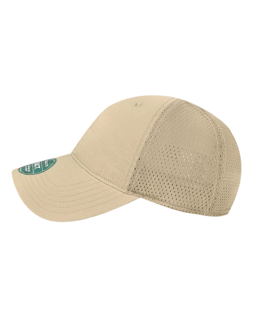 Left View of Khaki/ Khaki Tacticool Cap - TACT