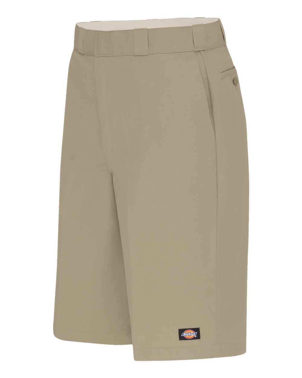 Left View of Khaki Multi-Pocket Work Shorts - 4228