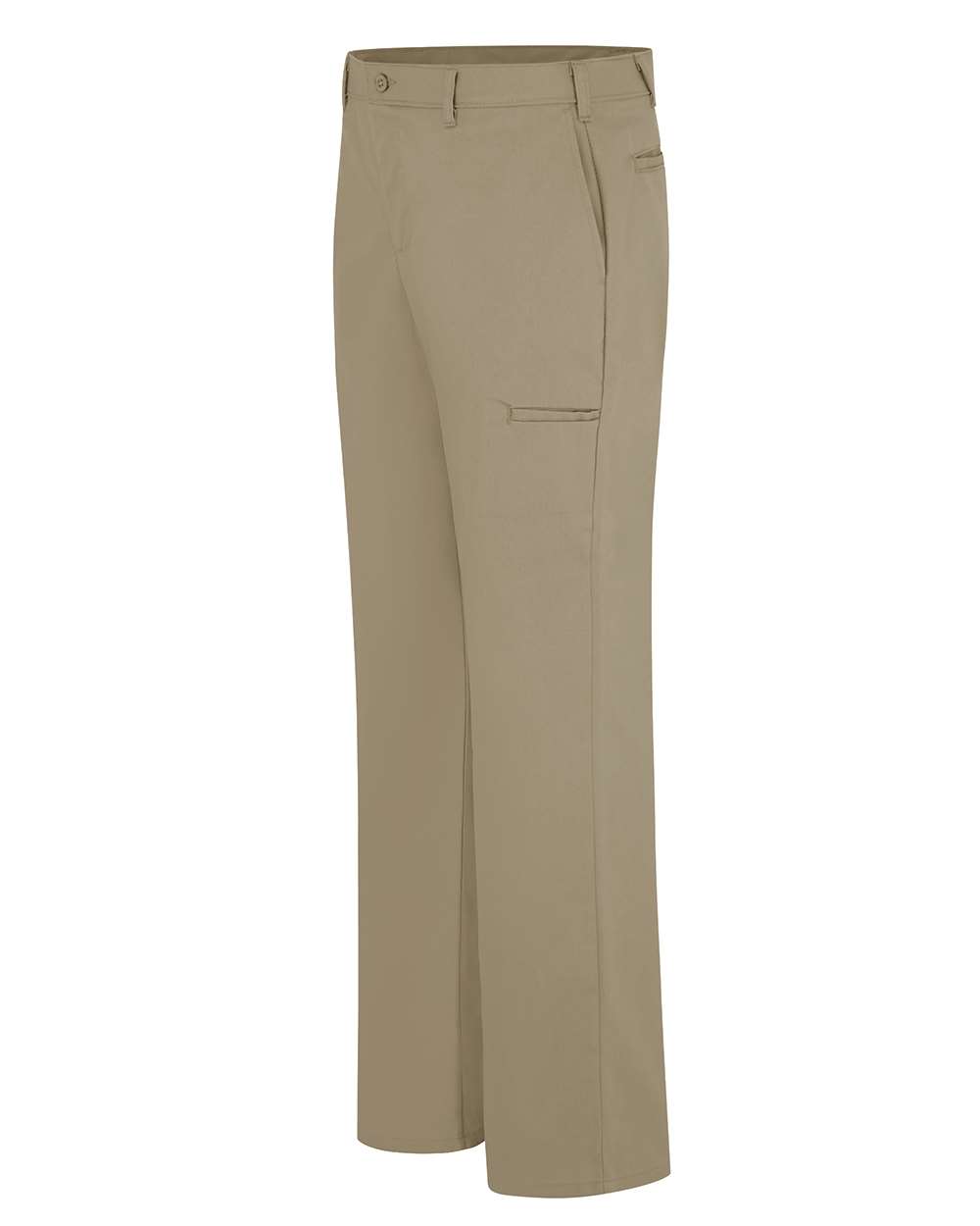 Left View of Khaki Women's Premium Cargo Pants - Extended Sizes - FP23EXT